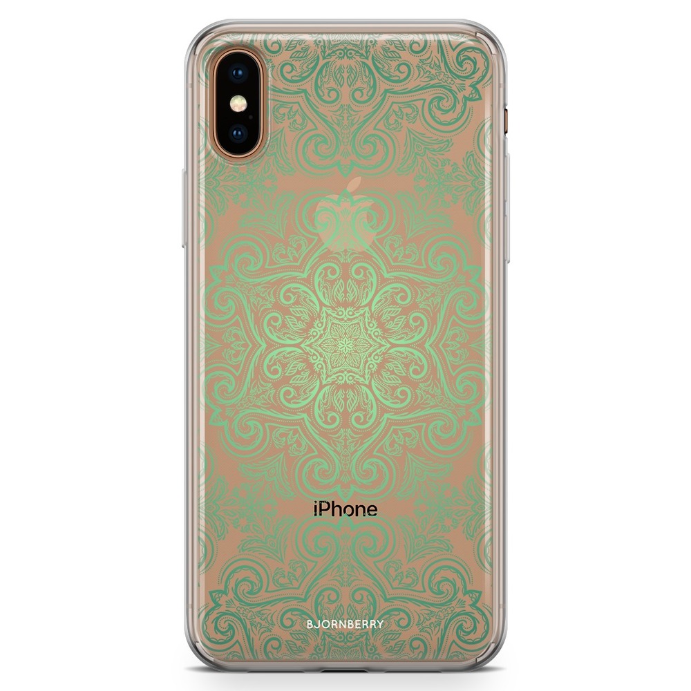 iPhone Xs Max Fashion Case - Green Retro Pattern