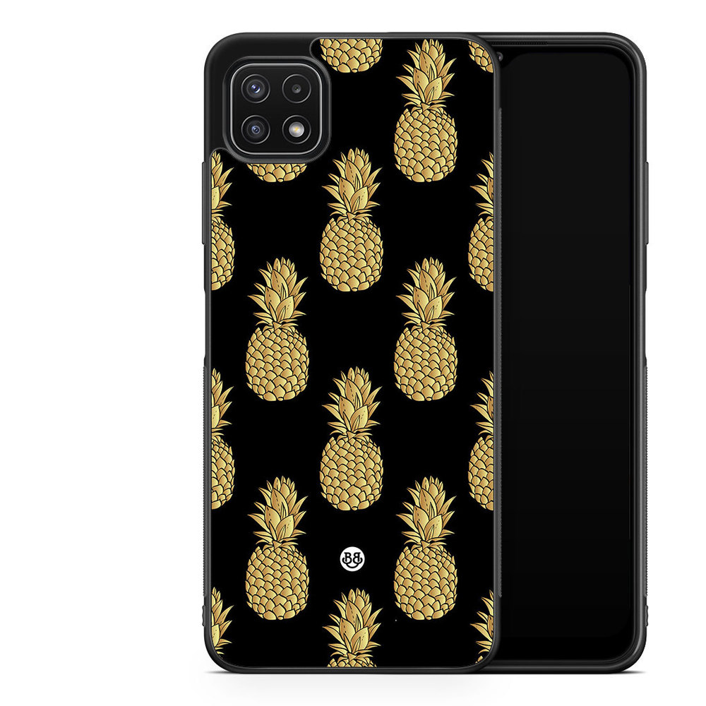 Samsung Galaxy A22 5G Case - Gold Pineapples