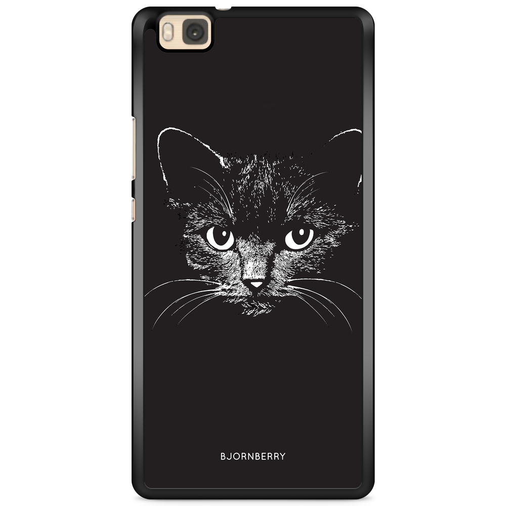 Huawei P8 Lite Case - Black/White Cat