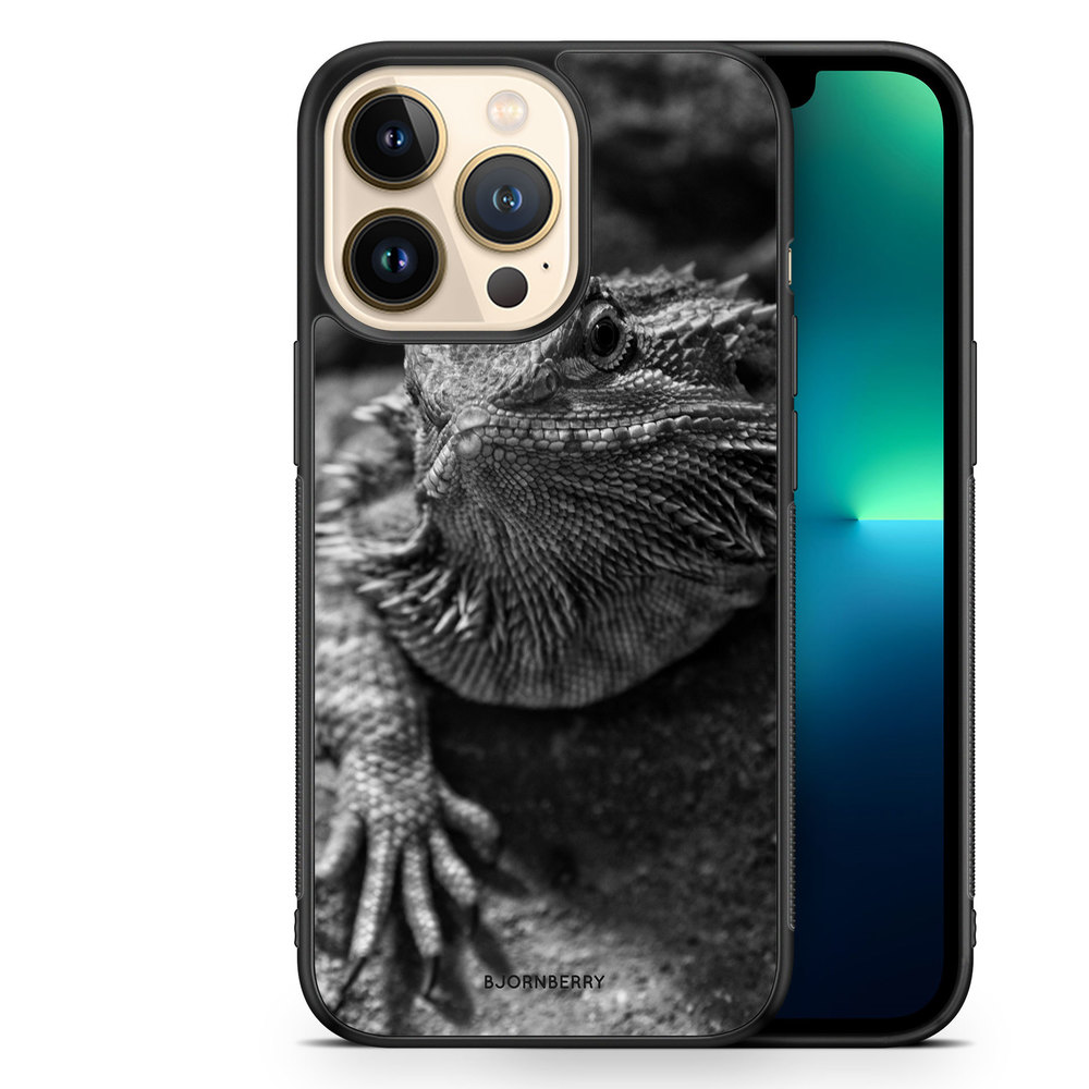 iPhone 13 Pro Case - Black/White Lizard