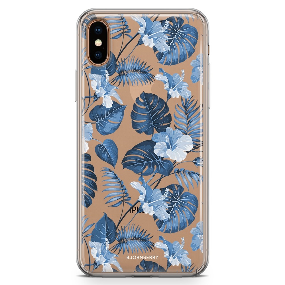 iPhone Xs Max Fashion Skal - Blå Blommor