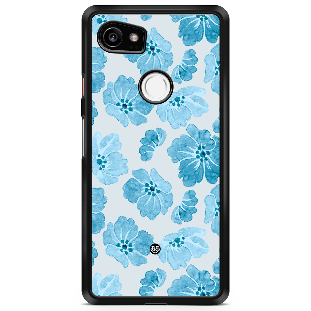 Google Pixel 2 XL Case - WILD BLOOM - Blue Petals