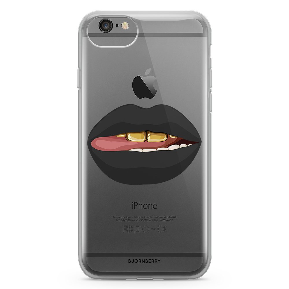 iPhone 6/6s Fashion Case - Lips Gold
