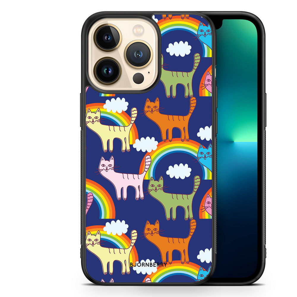 iPhone 13 Pro Case - Cats & Rainbows