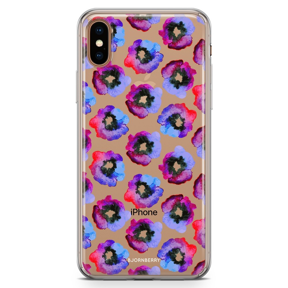 iPhone Xs Max Fashion Skal - Violettblommor