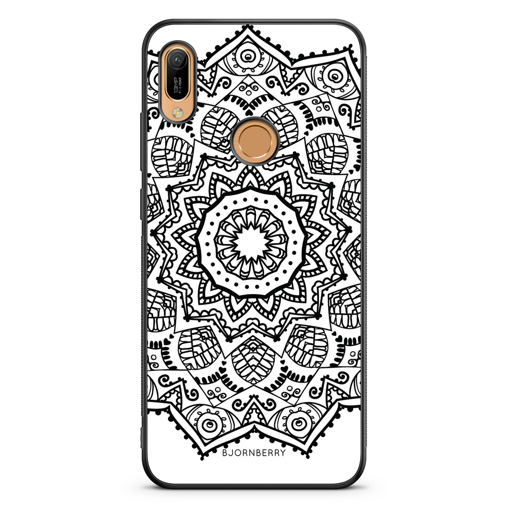Huawei Y6 2019 Case - Black Mandala