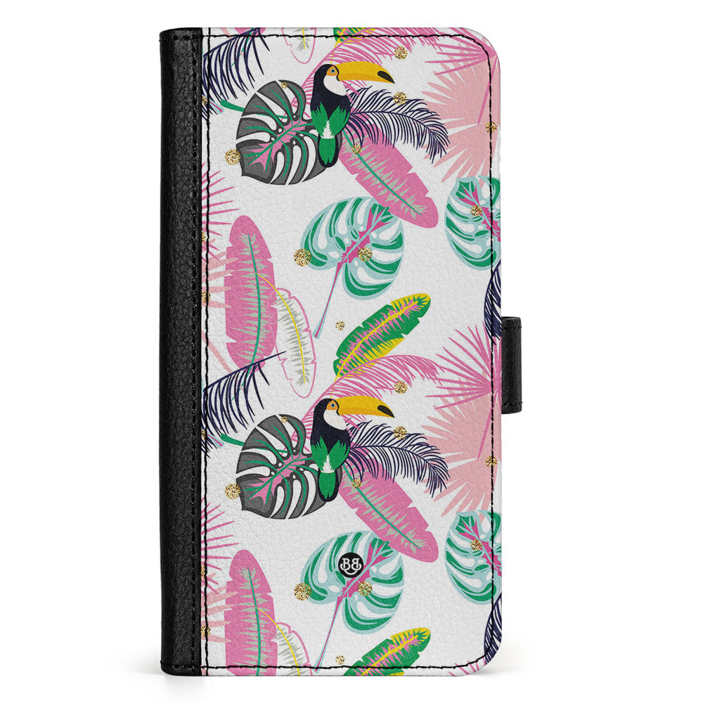 Samsung Galaxy A15 Wallet Case - Tropical Pattern