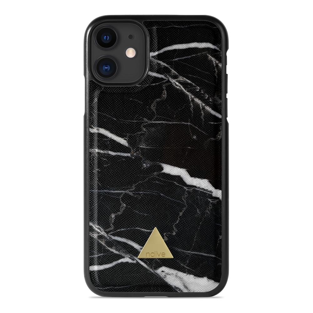 Naive iPhone 11 Case - Black Marble