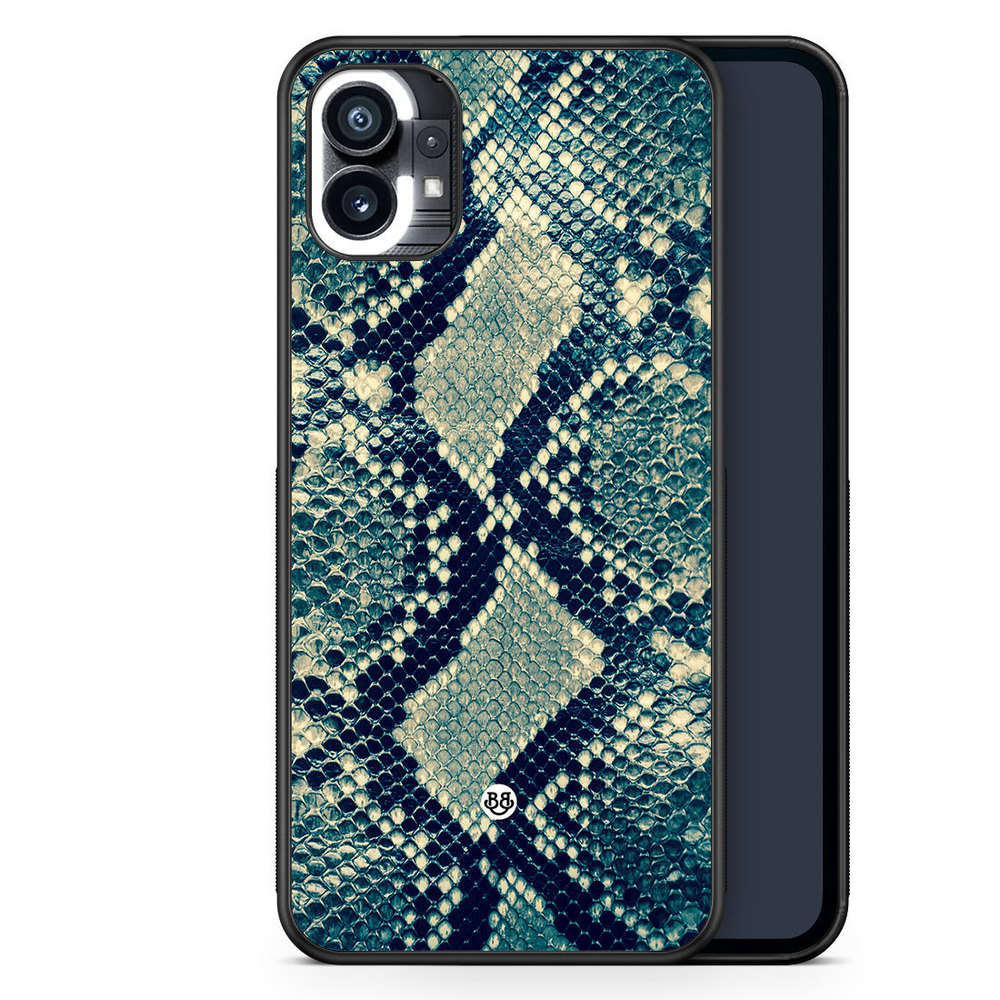 Nothing Phone (1) Case - Blue Snakeskin