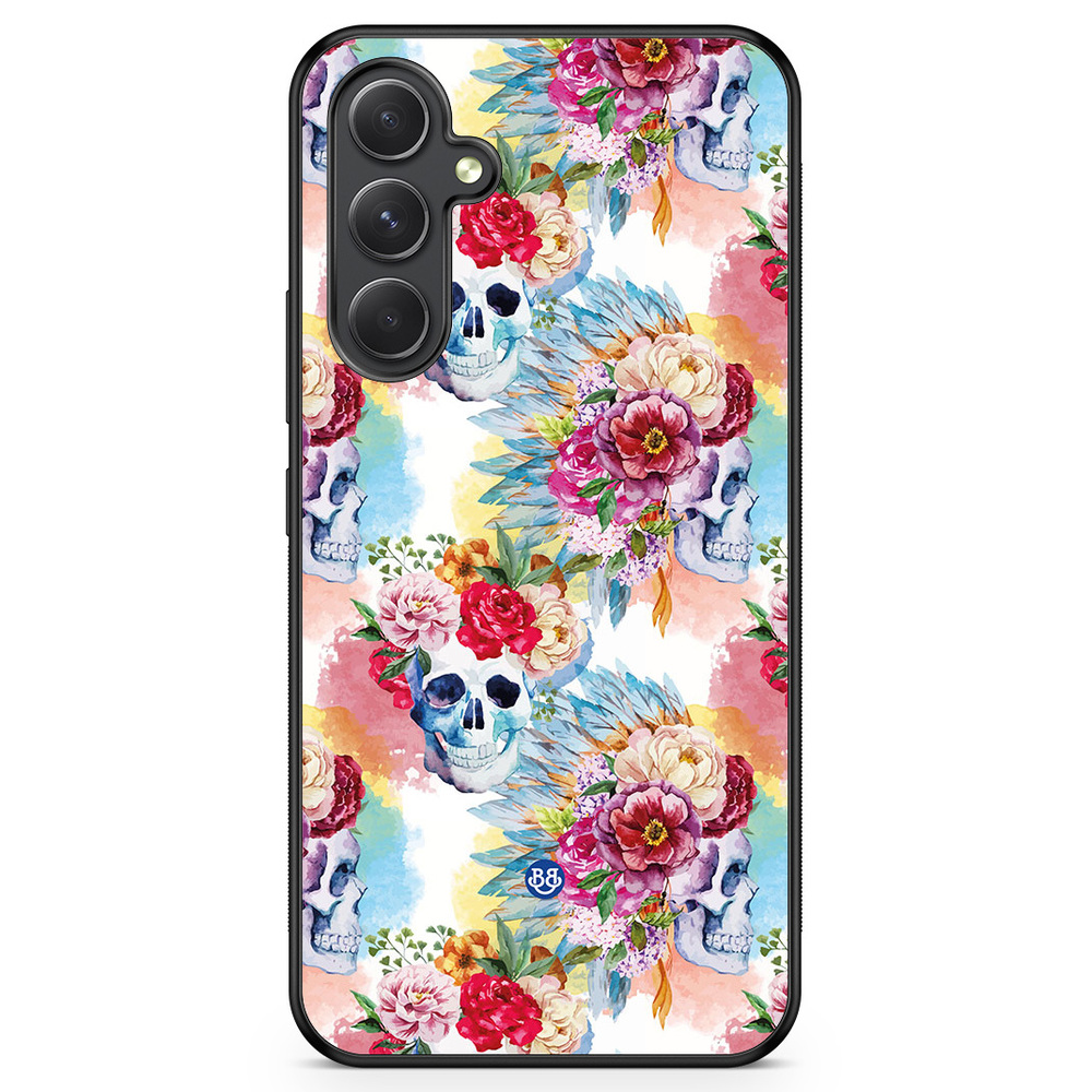 Samsung Galaxy A54 5G Case - Skulls And Flowers