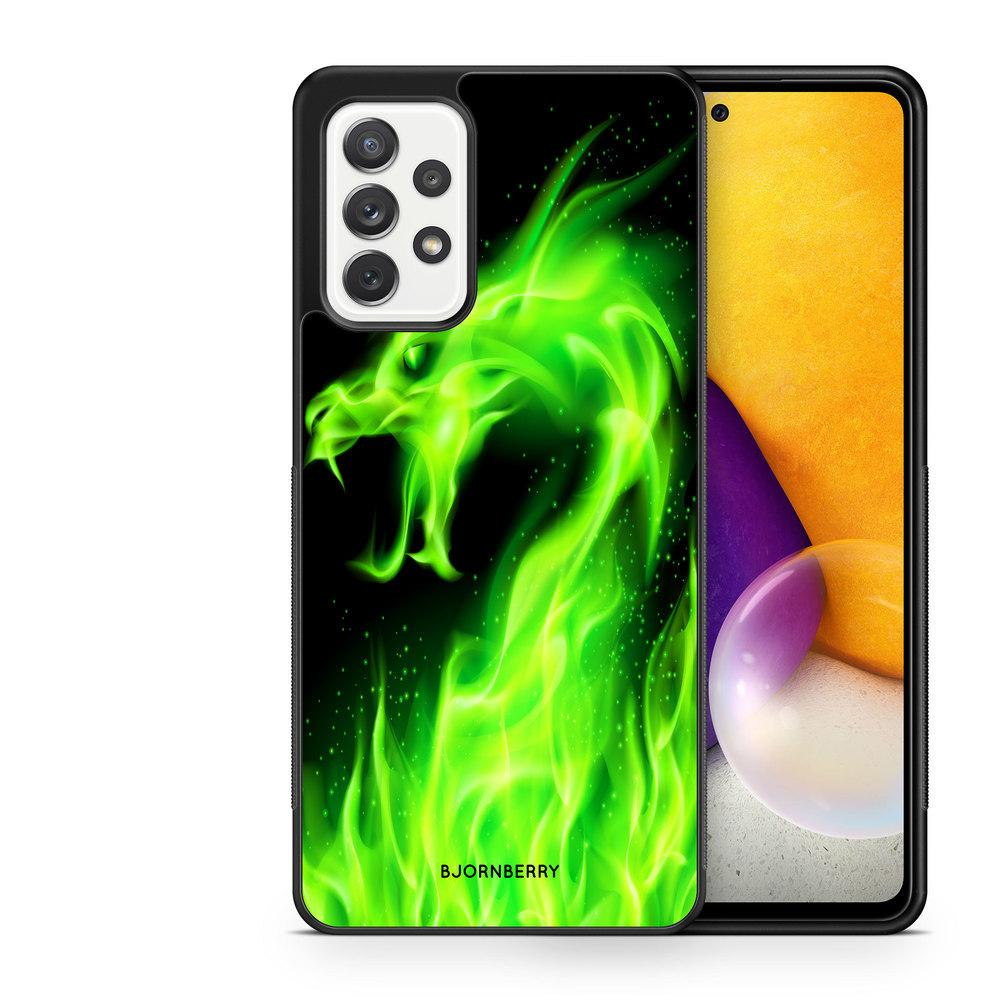 Samsung Galaxy A52/A52s 5G Case - Green Flames Dragon