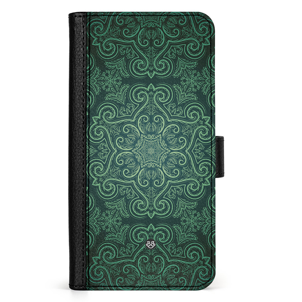 Nothing Phone (2) Wallet Case - Green Retro Pattern