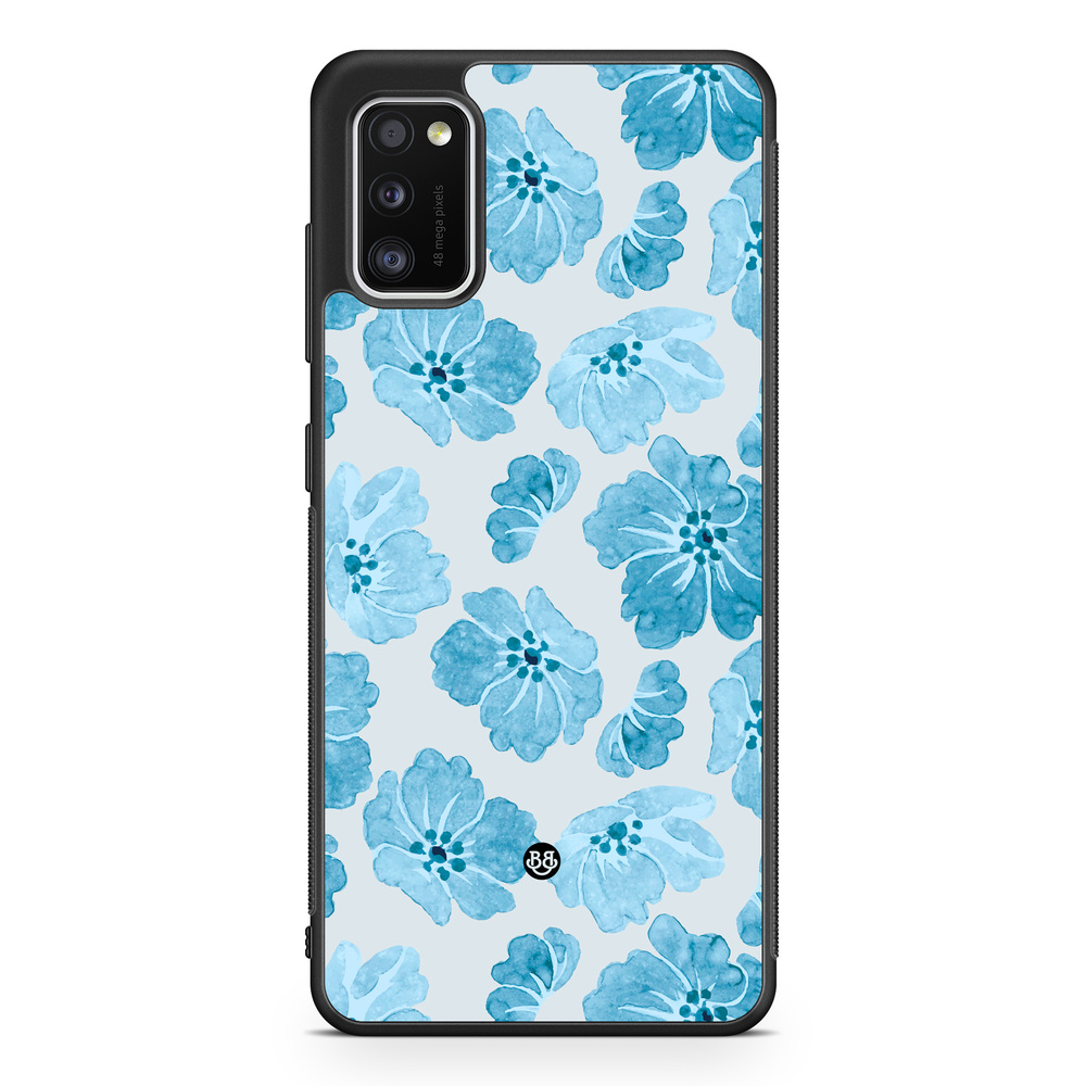 Samsung Galaxy A41 Case - WILD BLOOM - Blue Petals