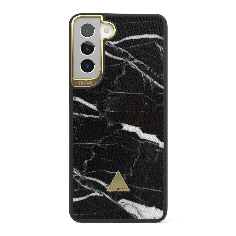 Naive Samsung Galaxy S21 Case - Black Marble