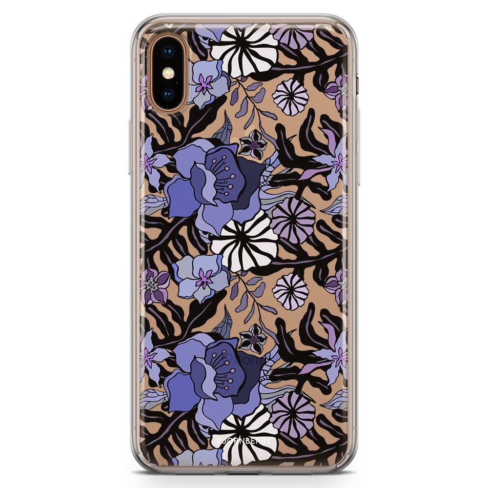 iPhone Xs Max Fashion Skal - Lila Blommor