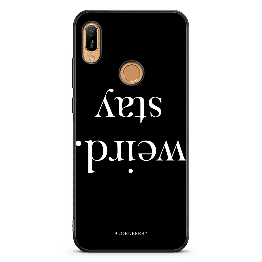 Huawei Y6 2019 Case - STAY WEIRD White