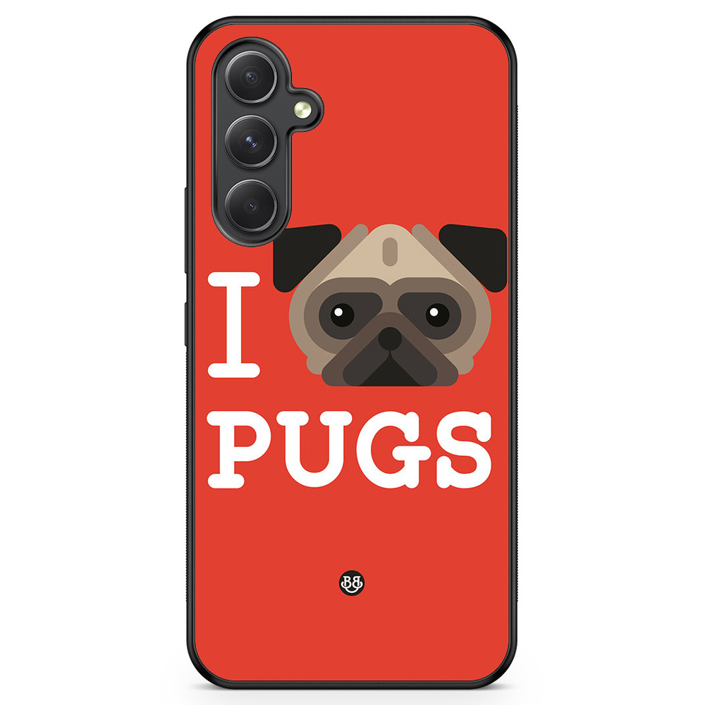 Samsung Galaxy A54 5G Case - I Love Pugs