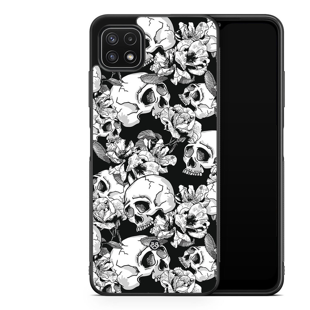Samsung Galaxy A22 5G Case - Skull & Roses