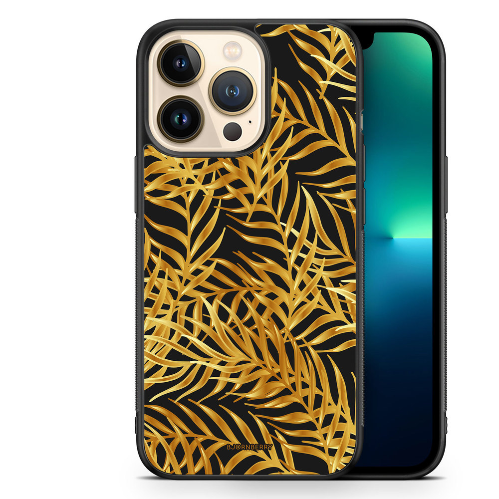 iPhone 13 Pro Case - Gold Palm