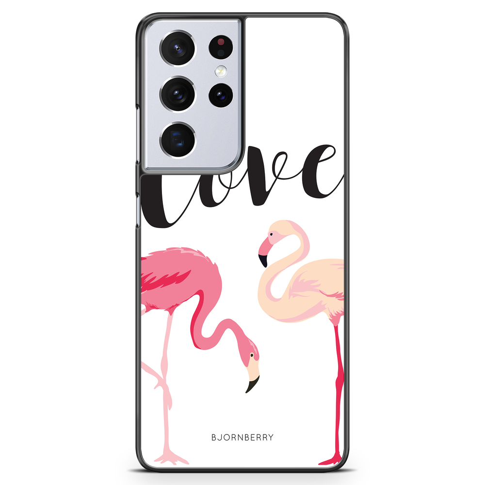 Samsung Galaxy S21 Ultra Case - Love Flamingo