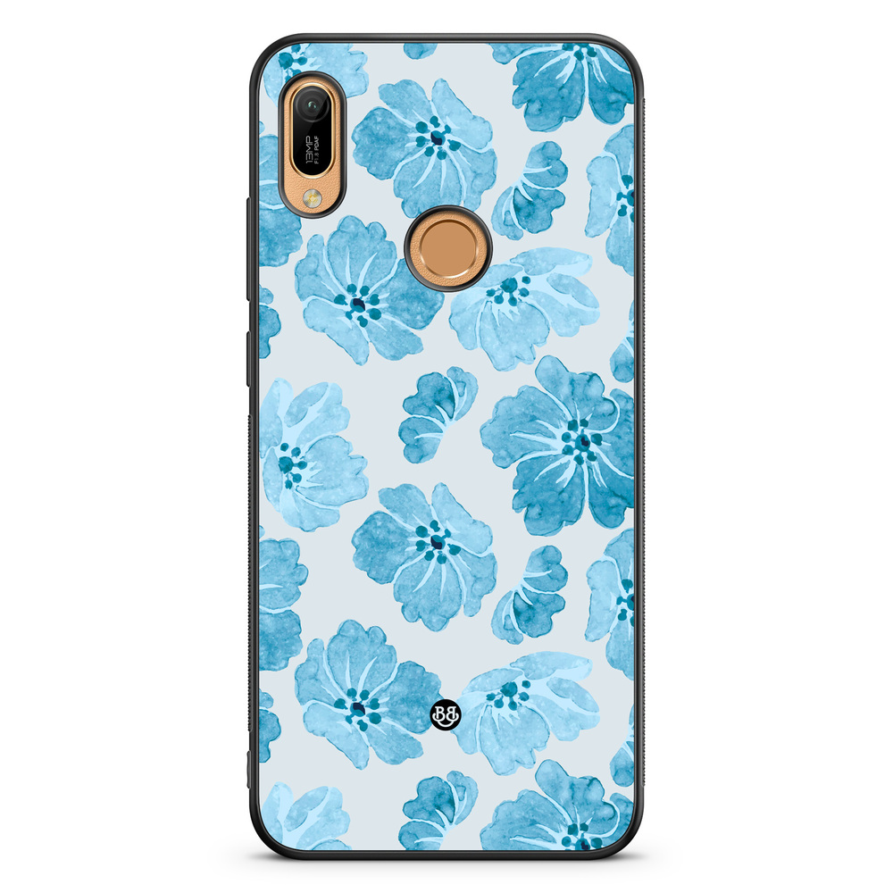 Huawei Y6 2019 Case - WILD BLOOM - Blue Petals
