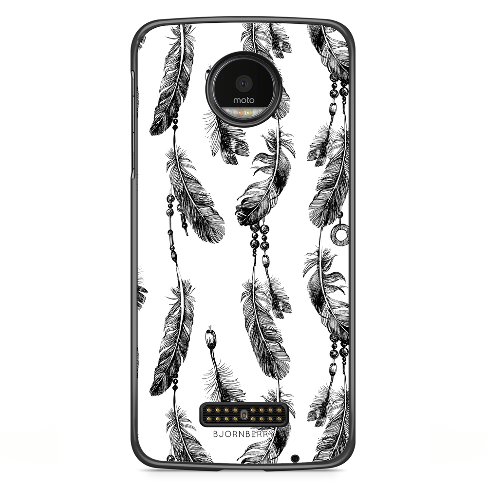 Moto Z2 Play Case - Feathers