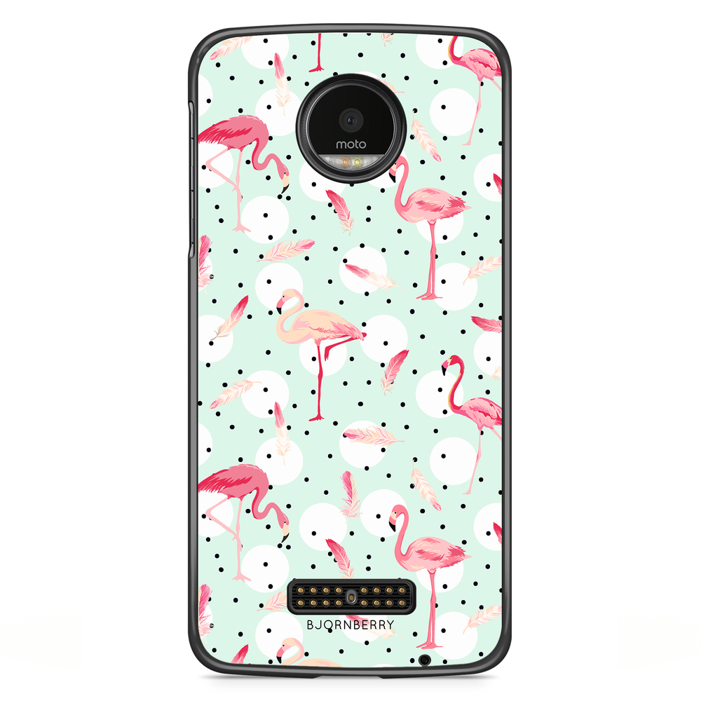 Moto Z2 Play Case - Flamingos