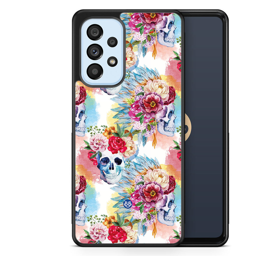 Samsung Galaxy A53 5G Case - Skulls And Flowers