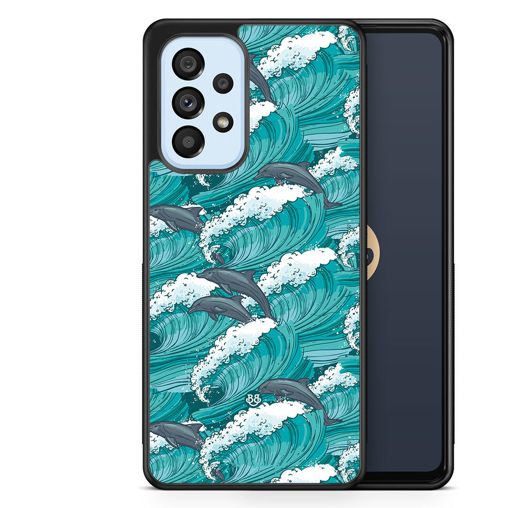 Samsung Galaxy A53 5G Case - Waves and Dolphins