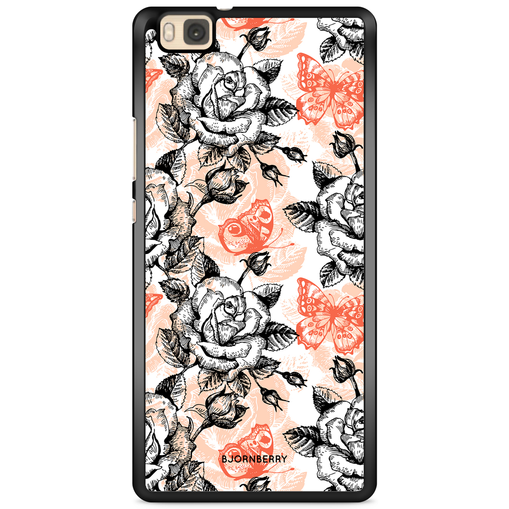 Huawei P8 Lite Case - Roses & Butterflies