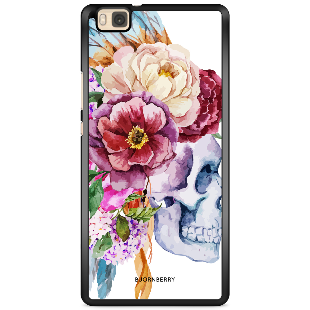 Huawei P8 Lite Case - Skull & Flowers