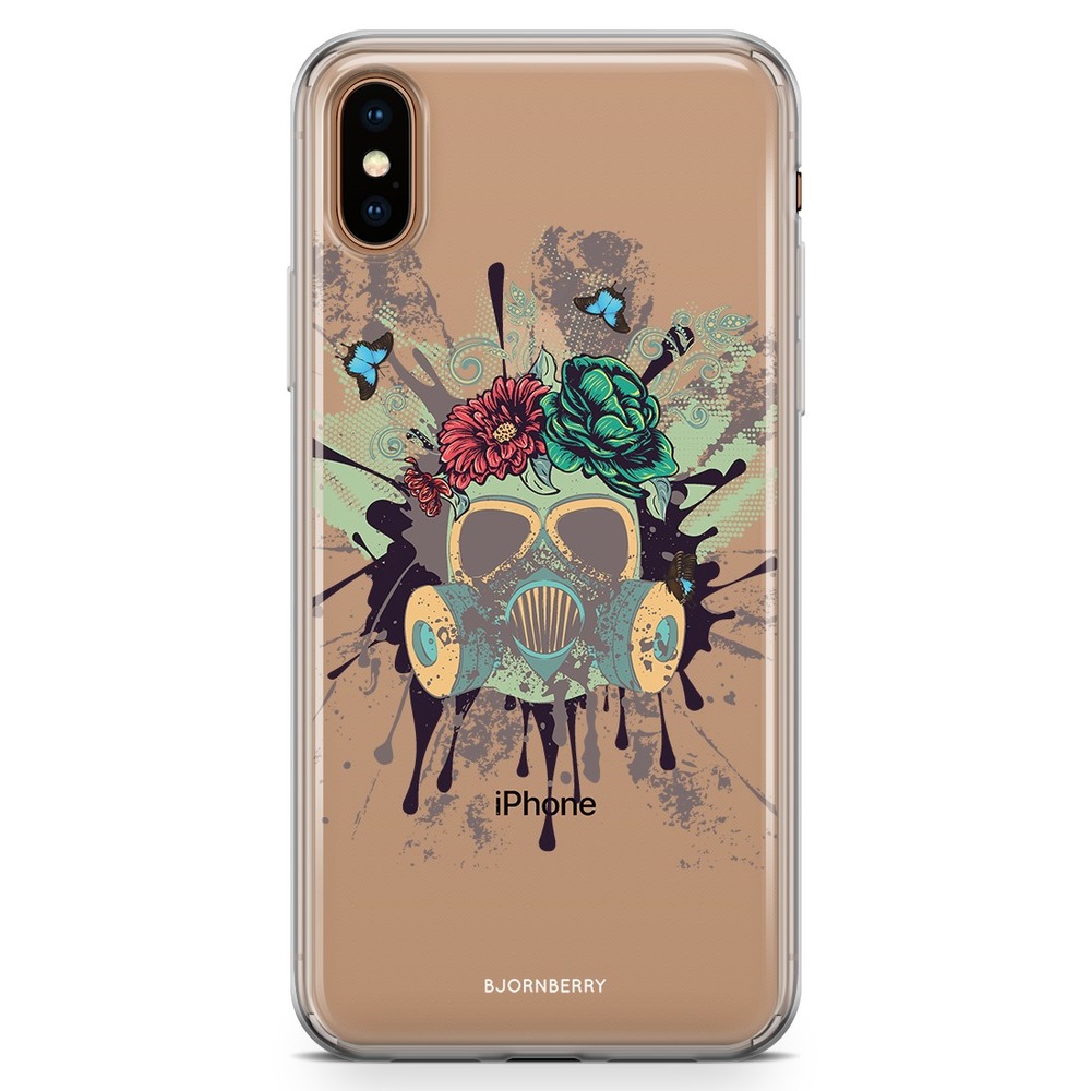 iPhone Xs Max Fashion Case - Gas Mask Flowers