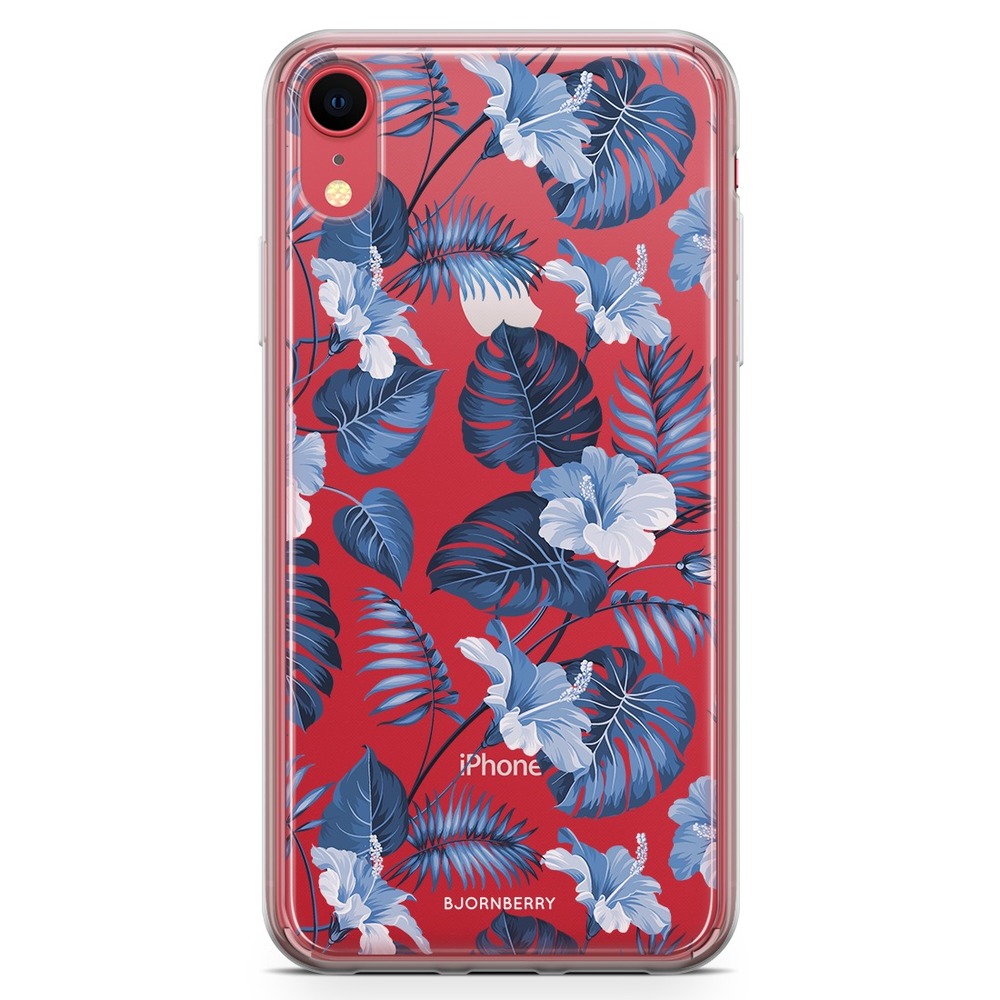 iPhone XR Fashion Skal - Blå Blommor