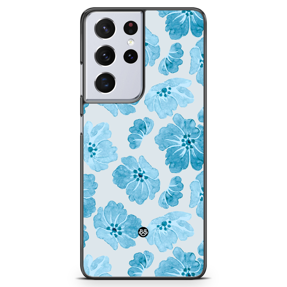 Samsung Galaxy S21 Ultra Case - WILD BLOOM - Blue Petals