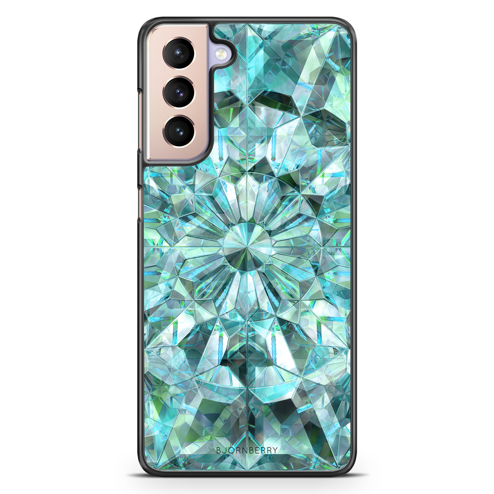 Samsung Galaxy S21 Case - Green Crystals