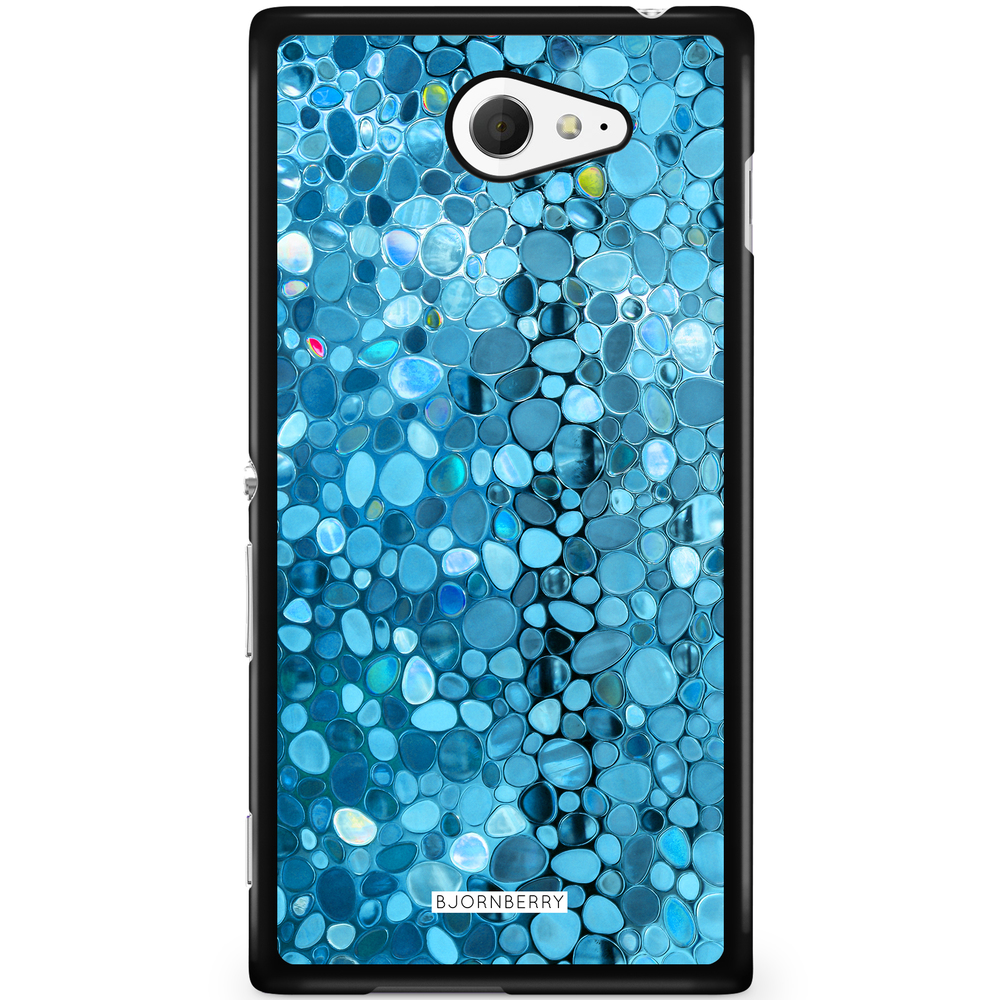 Sony Xperia M2 Aqua Case - Stained Glass Blue