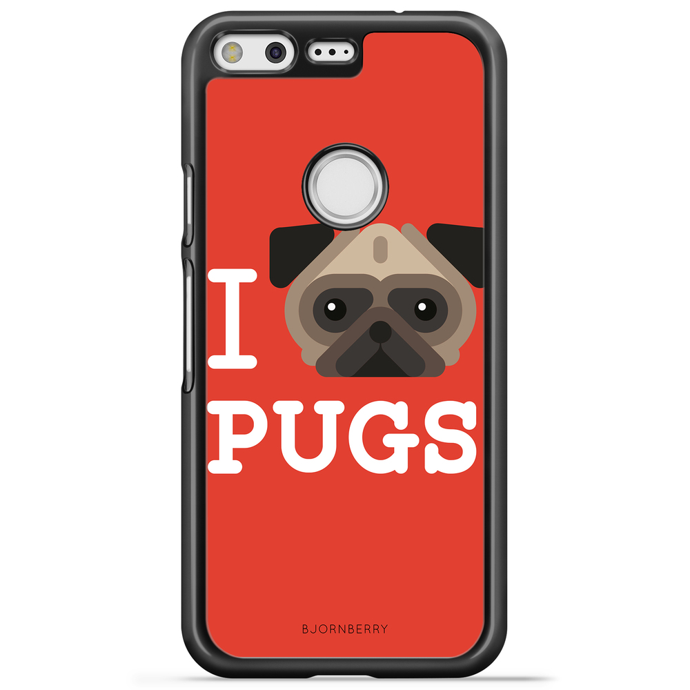 Google Pixel Case - I Love Pugs