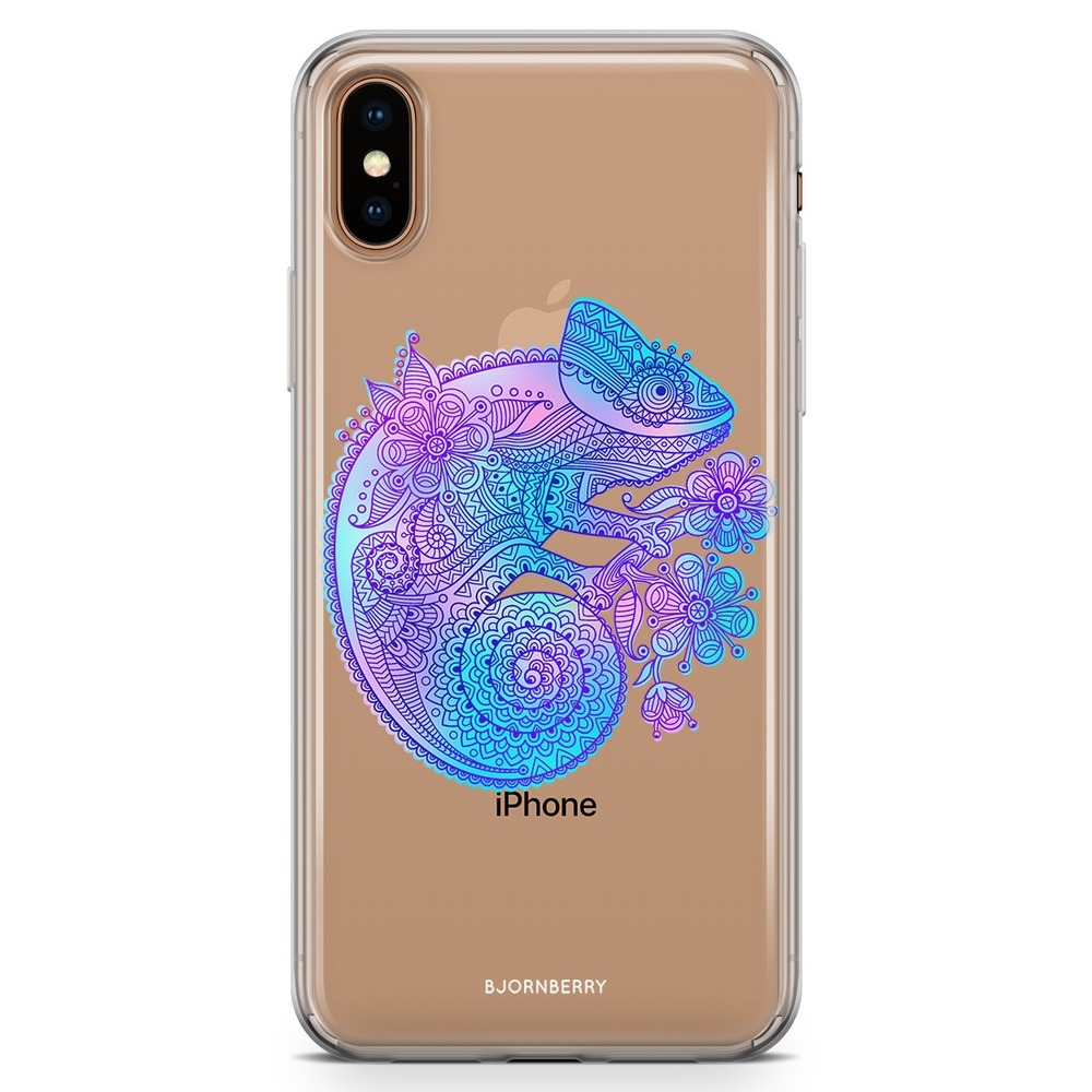 iPhone Xs Max Fashion Case - Mandala Chameleon