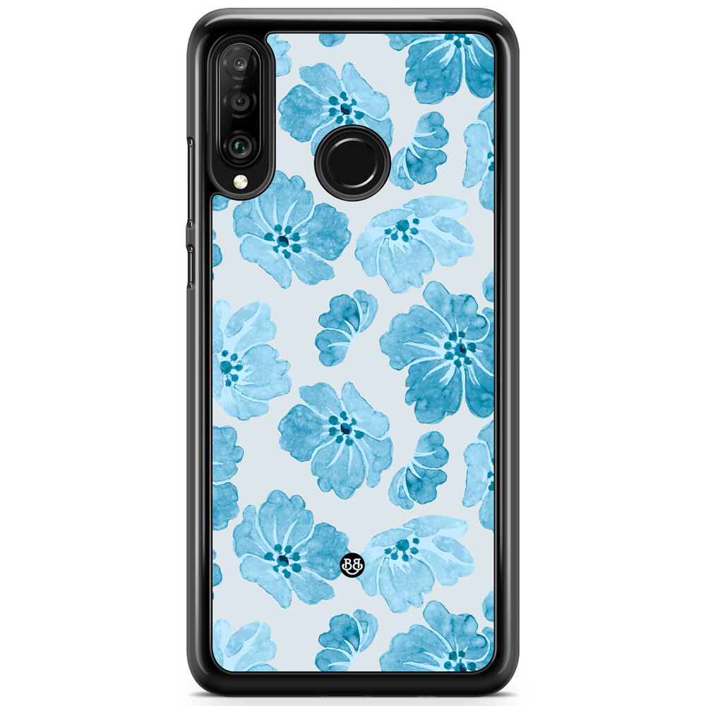 Huawei P30 Lite Case - WILD BLOOM - Blue Petals