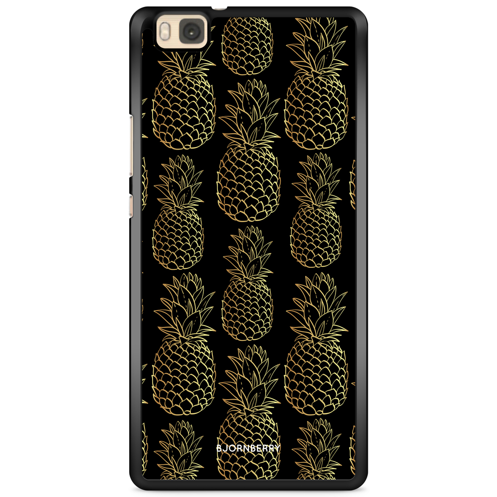 Huawei P8 Lite Case - Gold Pineapples