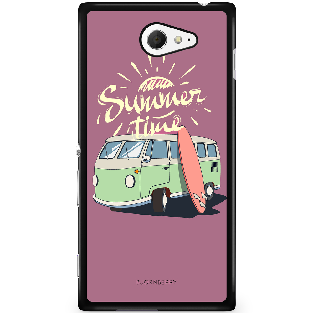 Sony Xperia M2 Aqua Case - Summer Van (Pink)
