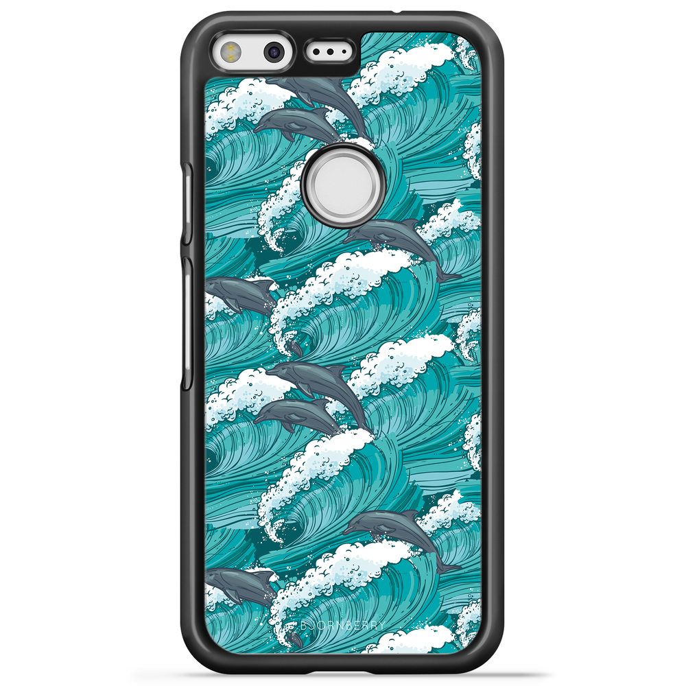 Google Pixel Case - Waves And Dolphins