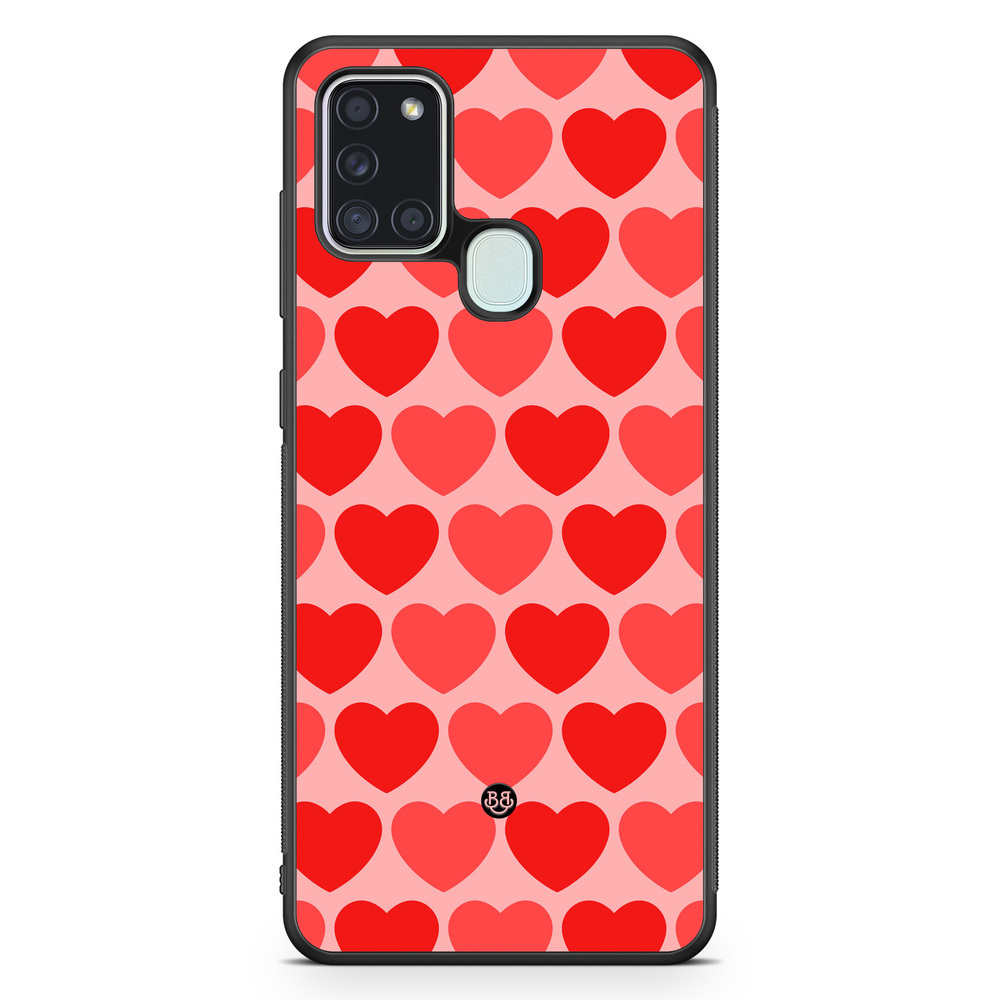 Samsung Galaxy A21s Case - Red Hearts