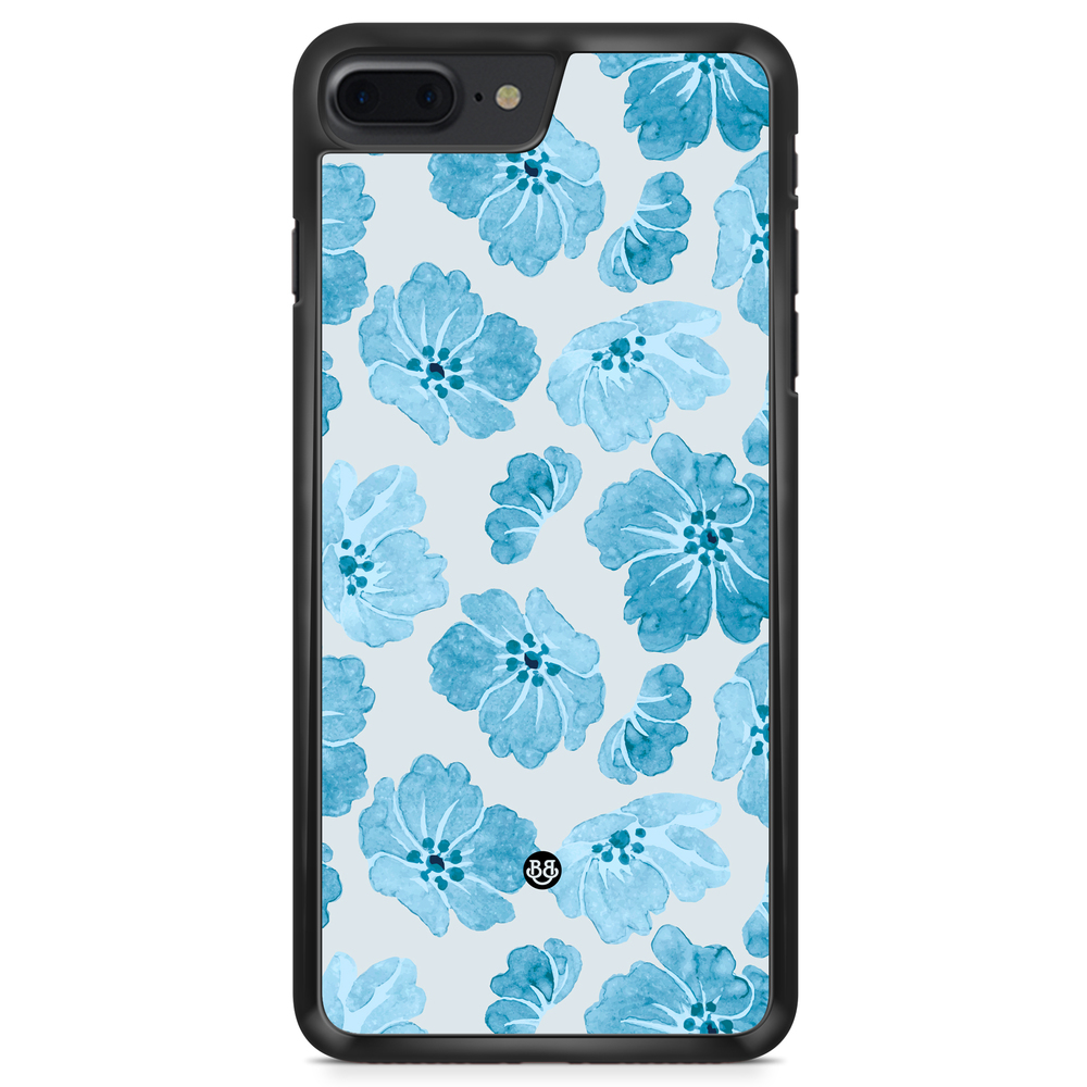 iPhone 8 Plus Case - WILD BLOOM - Blue Petals