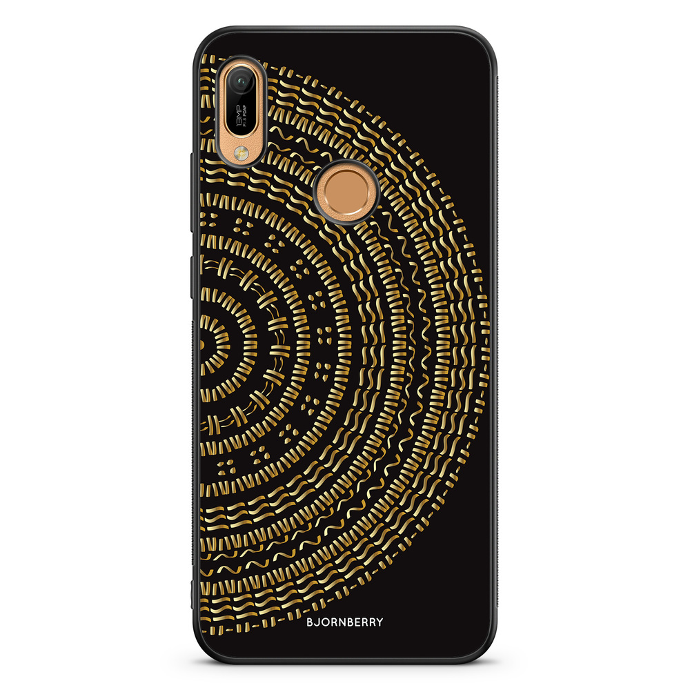 Huawei Y6 2019 Case - Mandala Gold/Black