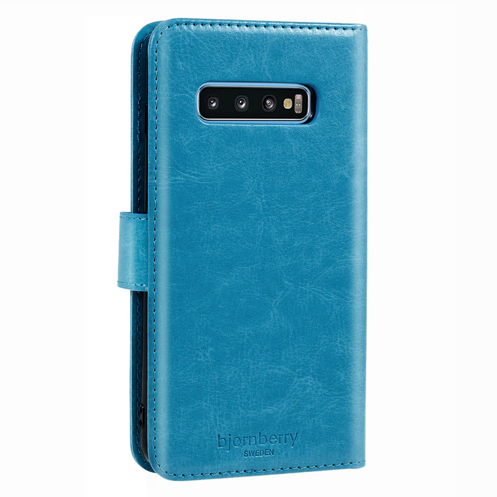Samsung Galaxy S10 Magnet Wallet Case MONOGRAM - Light Blue - 4