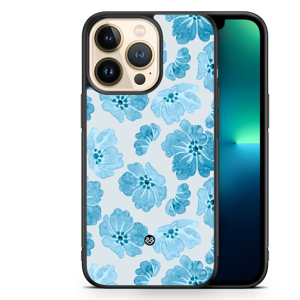 iPhone 13 Pro Case - WILD BLOOM - Blue Petals