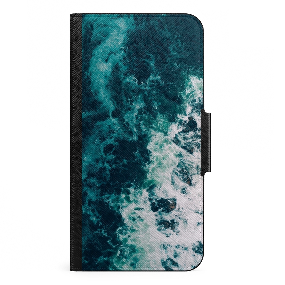 Naive iPhone 13 Pro Max Wallet Case- Waves