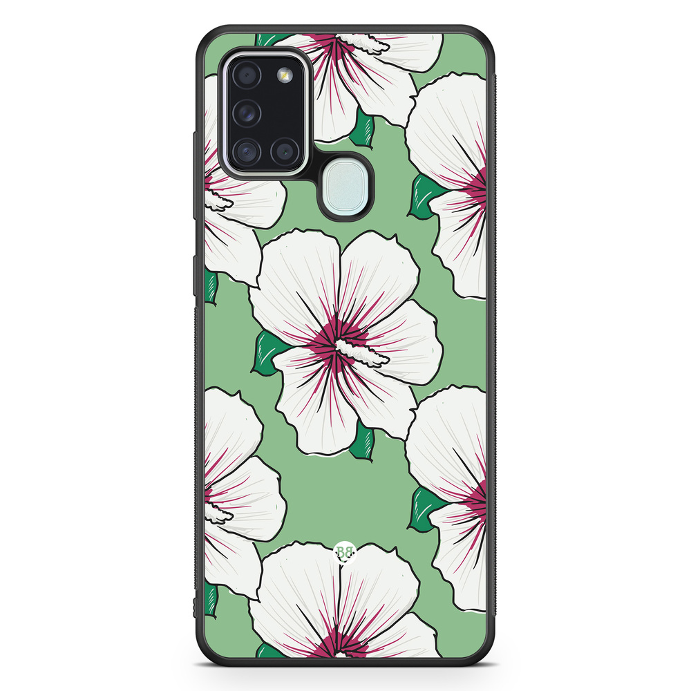 Samsung Galaxy A21s Case - Creamy White Flowers