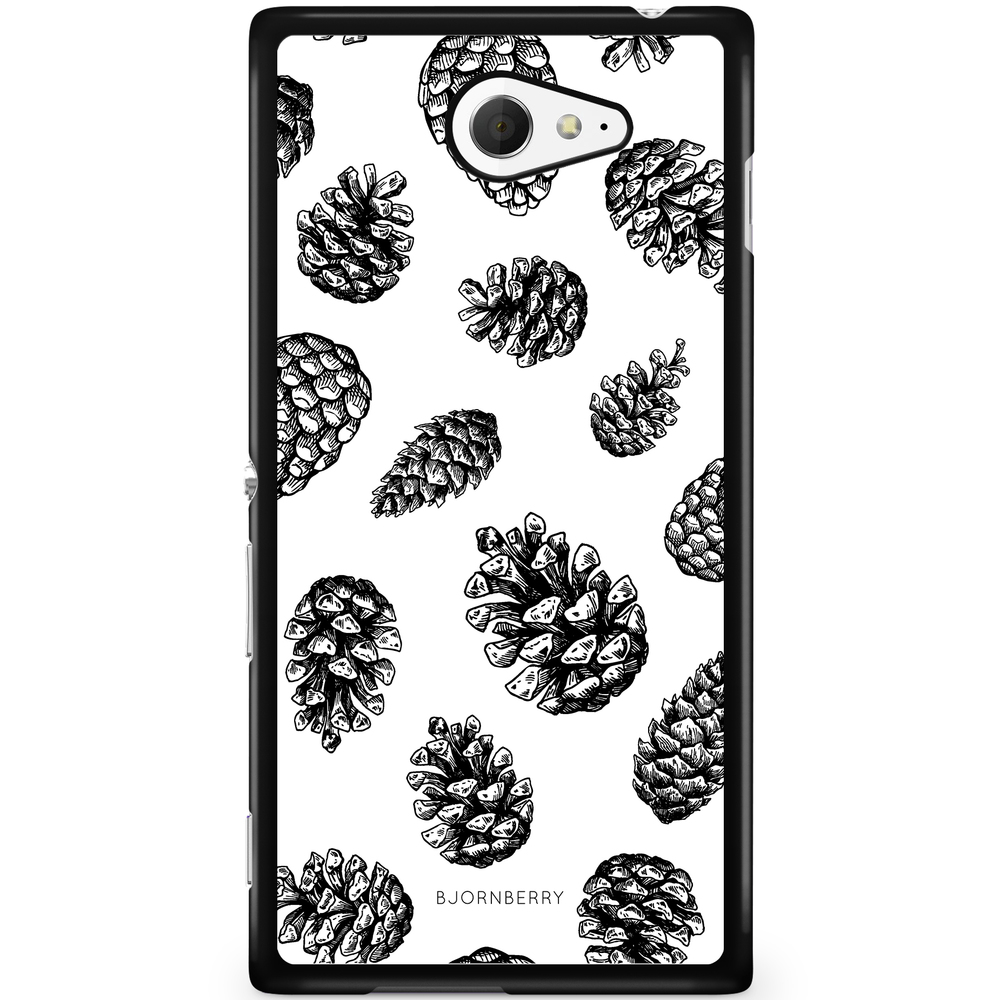 Sony Xperia M2 Aqua Case - Pine Cone Pattern